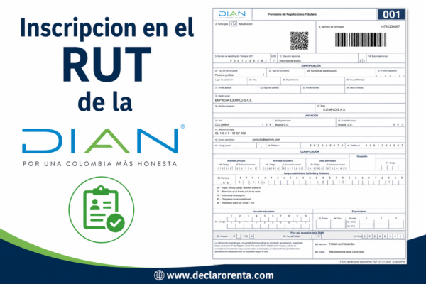 Inscripción en el RUT ante la DIAN — cómo inscribirte por primera vez