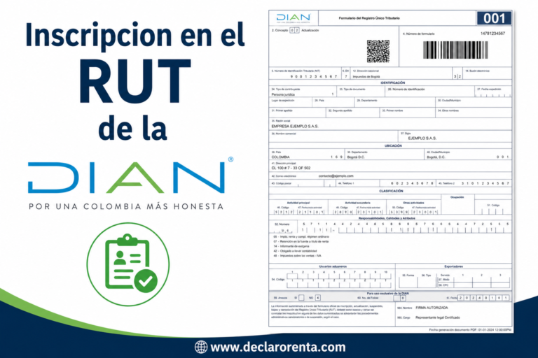 Inscripción en el RUT ante la DIAN — cómo inscribirte por primera vez