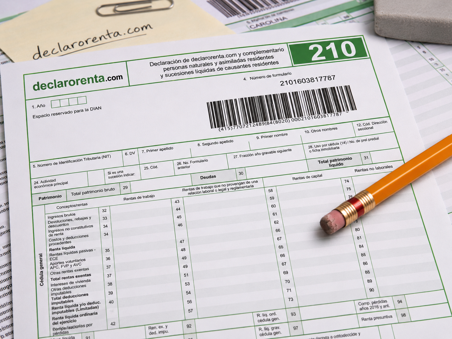 Declaración de renta personas naturales 2026